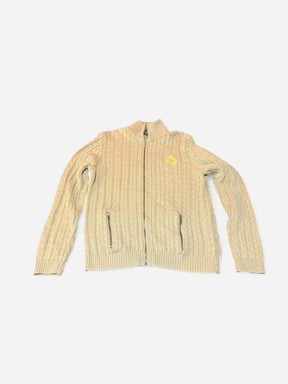 The North Face Women's Cream Cable-Knit Zip Sweater